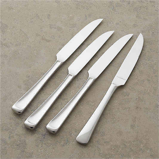 Scoop Mirror Steak Knives, Set of 4
