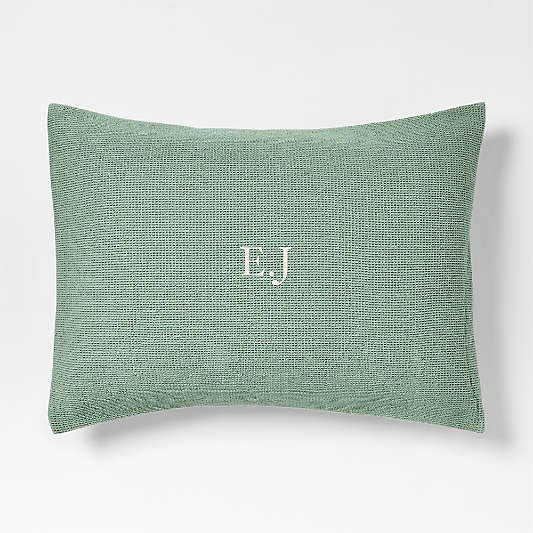 Scoop Verte Green 100% Organic Cotton Gauze Kids Pillow Sham