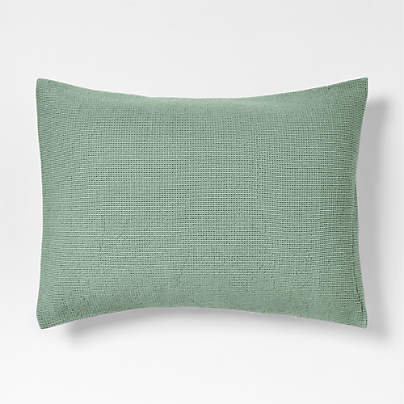 Scoop Verte Green Organic Cotton Gauze Kids Pillow Sham