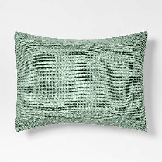 Scoop Verte Green Organic Cotton Gauze Kids Pillow Sham