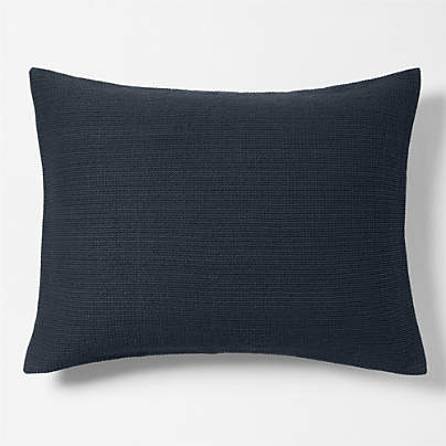 Scoop Waffle Organic Cotton Deep Indigo Standard Bed Pillow Sham