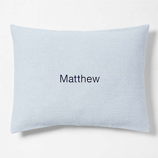 Scoop Waffle Organic Cotton Sky Blue Standard Bed Pillow Sham
