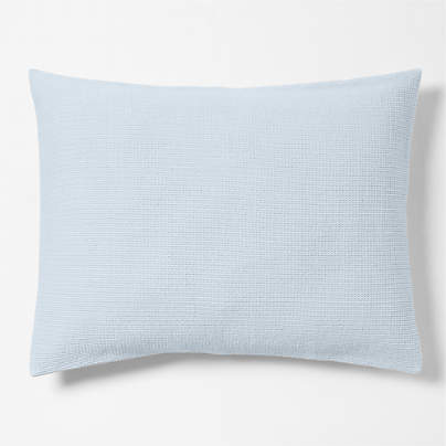 Scoop Waffle Organic Cotton Sky Blue Standard Bed Pillow Sham