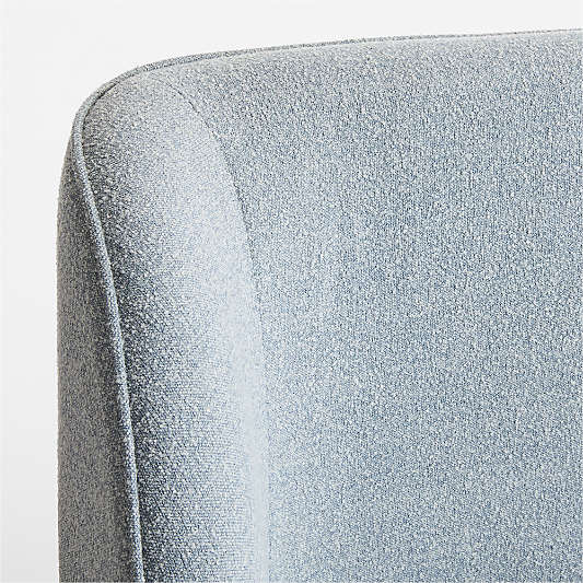 Scout Shelter Blue Upholstered Kids Twin Bed