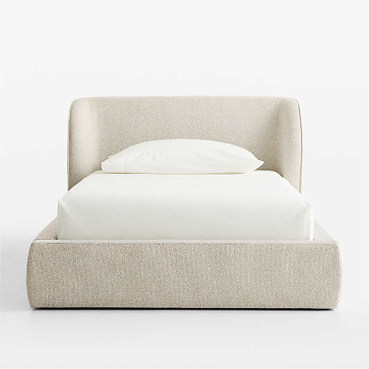 Scout Shelter Cream Upholstered Kids Twin Bed