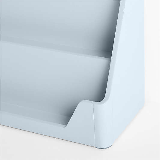 Scout Mist Blue Wood Kids Low Bookcase