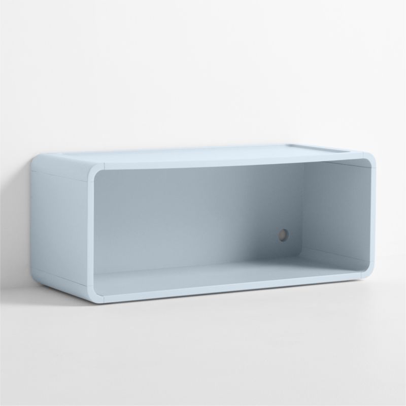 Scout Mist Blue Wood Kids Stackable Bookshelf - image 3 of 7
