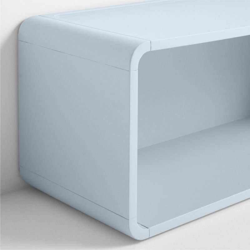 Scout Mist Blue Wood Kids Stackable Bookshelf - image 6 of 7