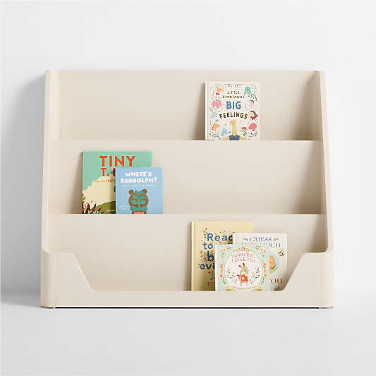 Scout Linen Wood Kids Low Bookcase