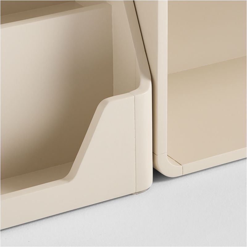 Scout Set of 2 Linen Wood Kids Stackable Bookshelves with Low Bookcase - image 5 of 6