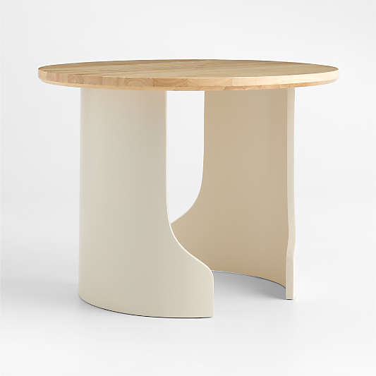 Scout Linen Wood Round Kids Play Table