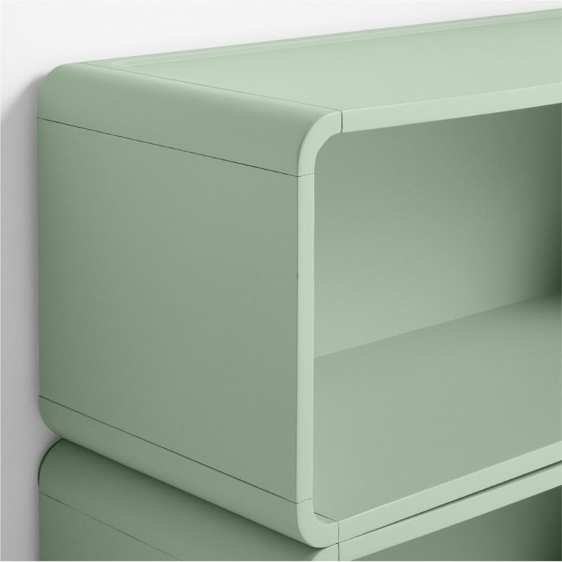 Scout Set of 2 Sage Wood Kids Stackable Bookshelf - image 4 of 5