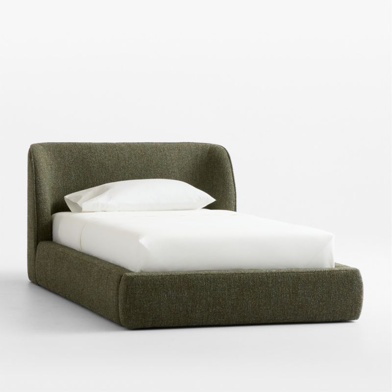 Scout Shelter Olive Upholstered Kids Twin Bed - image 3 of 6