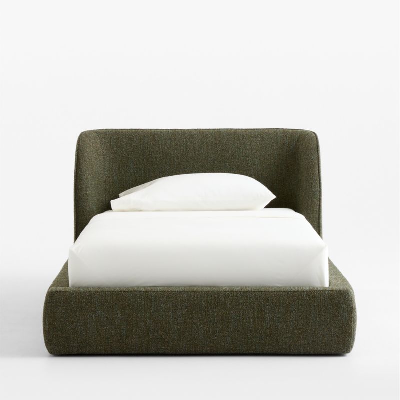 Scout Shelter Olive Upholstered Kids Twin Bed - image 1 of 6
