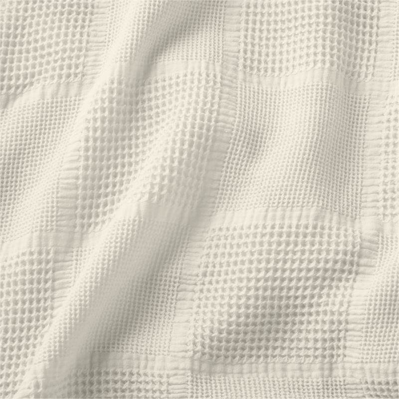 Scoop Arctic Ivory Checkered 100% Organic Cotton Kids Twin Duvet Cover - image 3 of 10