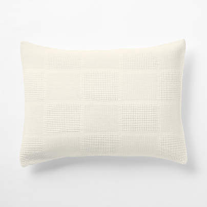 Scoop Arctic Ivory Checkered Organic Cotton Kids Pillow Sham