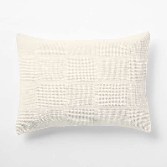 Scoop Arctic Ivory Checkered Organic Cotton Kids Pillow Sham