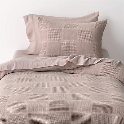 Scoop Rosy Lilac Checkered 100% Organic Cotton Kids Duvet Cover