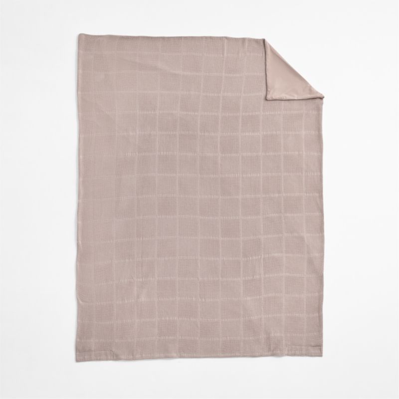 Scoop Rosy Lilac Checkered 100% Organic Cotton Kids Twin Duvet Cover - image 2 of 10