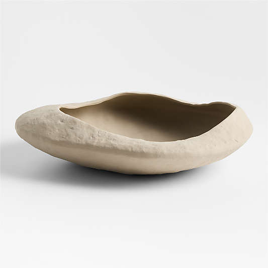 Scraffito Taupe Decorative Bowl