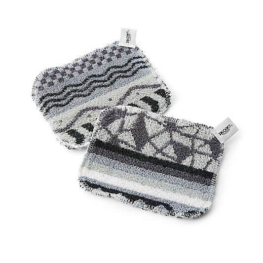 Black and White Scrub Pad, Set of 2