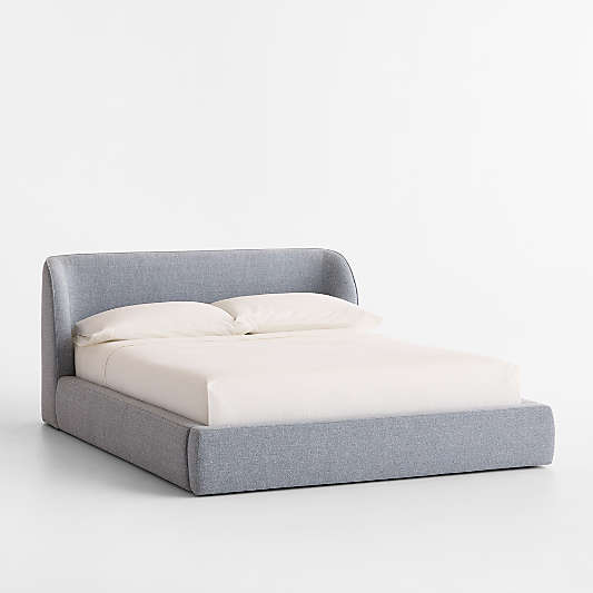 Scout Shelter Blue Upholstered Kids Full Bed