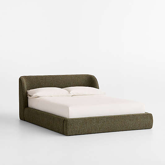 Scout Shelter Olive Upholstered Kids Full Bed