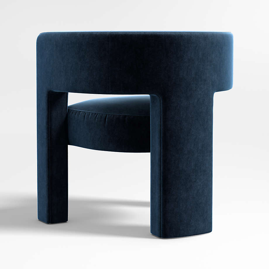 Crate&Barrel Sculpt Velvet Accent Chair Yorkdale Mall
