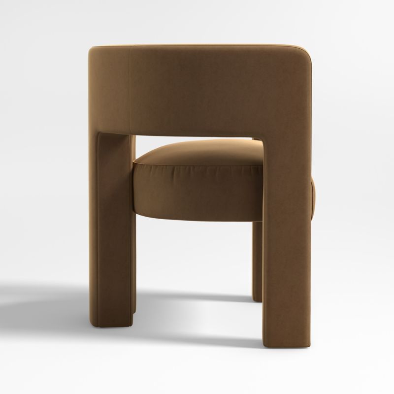 Sculpt Velvet Accent Chair + Reviews Crate & Barrel