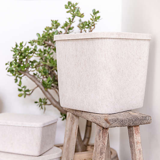 SortJoy Original Stone Sculpted Storage Bin with Lid