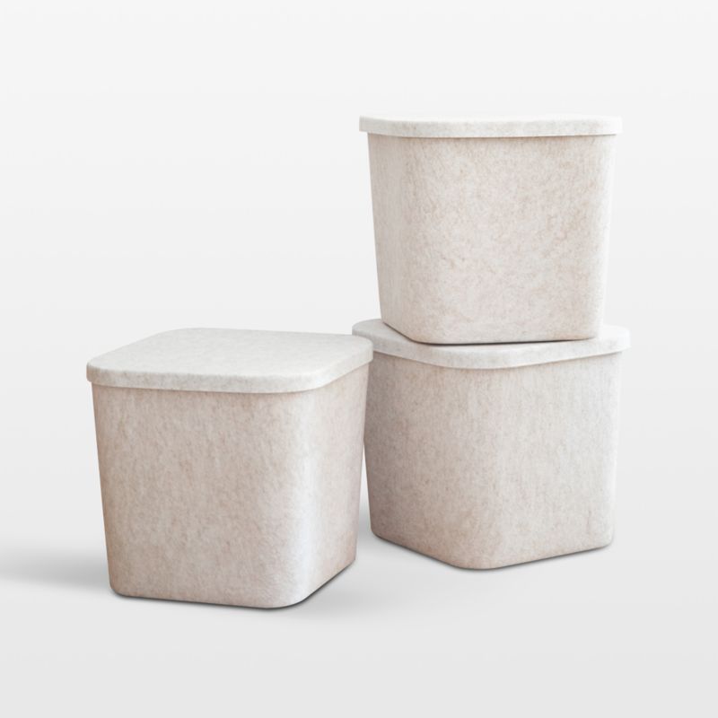 Sortjoy Original Stone Sculpted Storage Bin with Lid - image 0 of 3