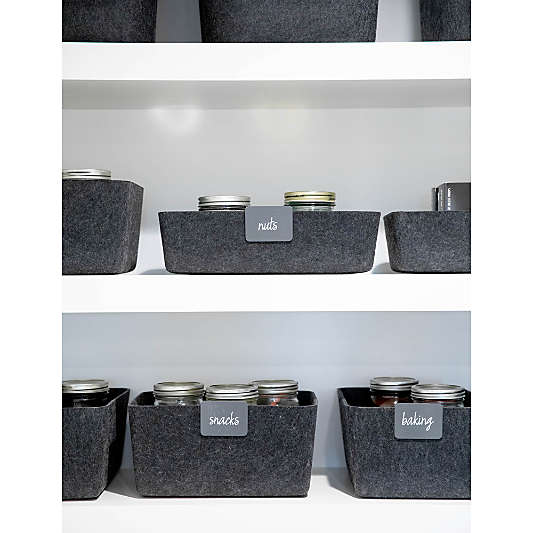 SortJoy Long Carbon Sculpted Storage Bin