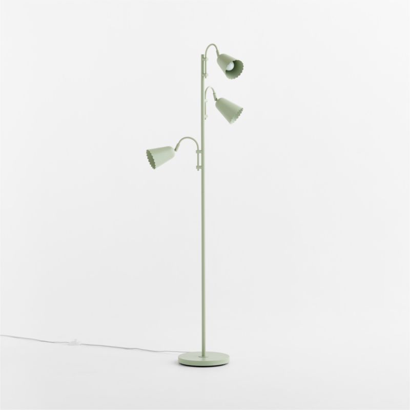 Sadie Scalloped Sage Kids Floor Lamp - image 6 of 7