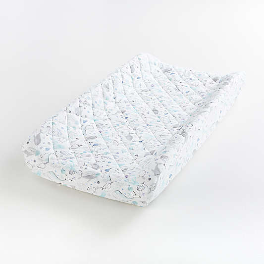 Stay Cool Sea Organic Cotton Baby Changing Pad Cover