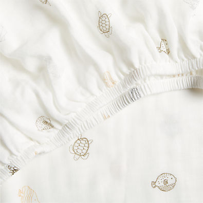 View Supersoft Sea Dreams 100% Organic Cotton Baby Crib Fitted Sheet details
