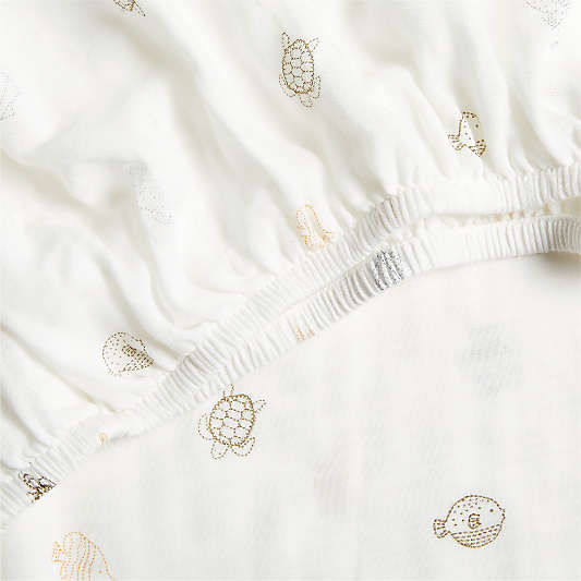 Supersoft Sea Dreams 100% Organic Cotton Baby Crib Fitted Sheet