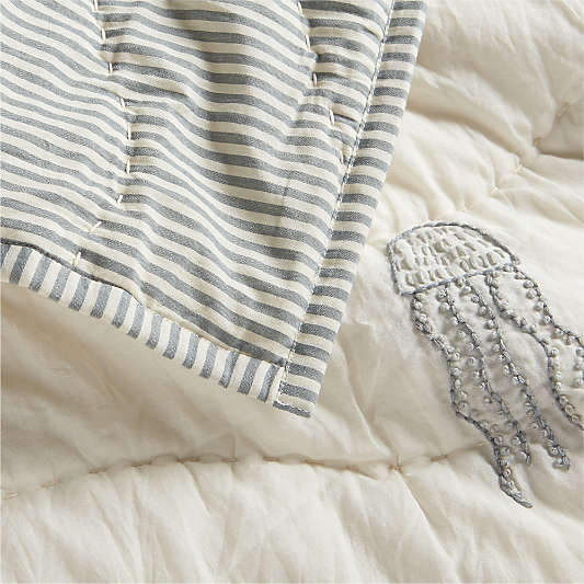 Sea Dreams 100% Organic Cotton Baby Crib Quilt