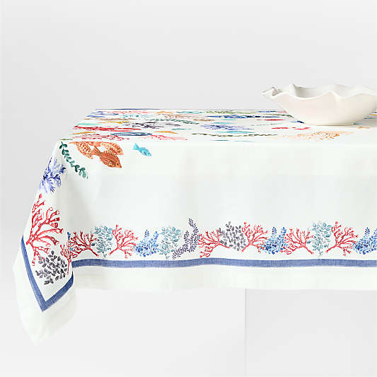 Sea Life 60"x120" Linen Tablecloth