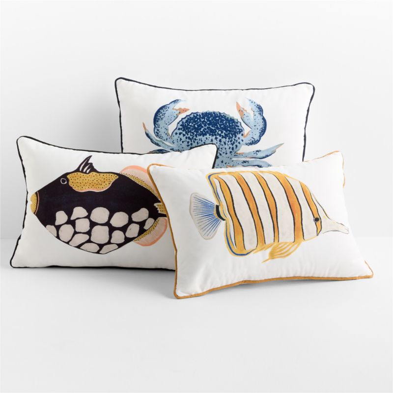 Swimmer Crab 22"x15" Indoor/Outdoor Throw Pillow - image 3 of 4