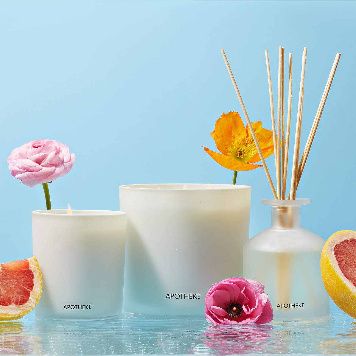 Apotheke Sea Salt Grapefruit Scented Candles and Diffuser | Crate & Barrel  Canada