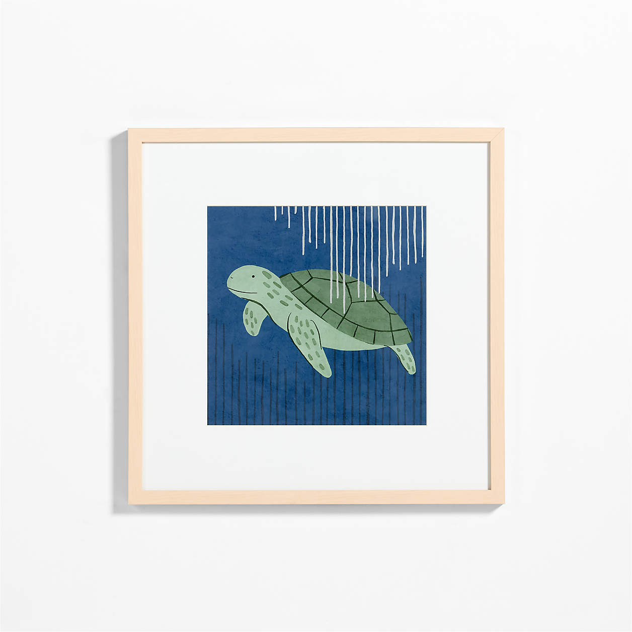 Sea Turtle Framed Wall Art Print Crate & Kids
