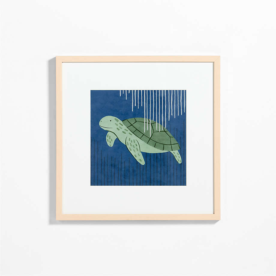 Sea Turtle Framed Wall Art Print | Crate & Kids