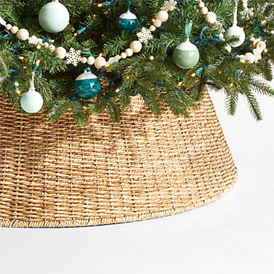 View Large Woven Christmas Tree Collar 34" details