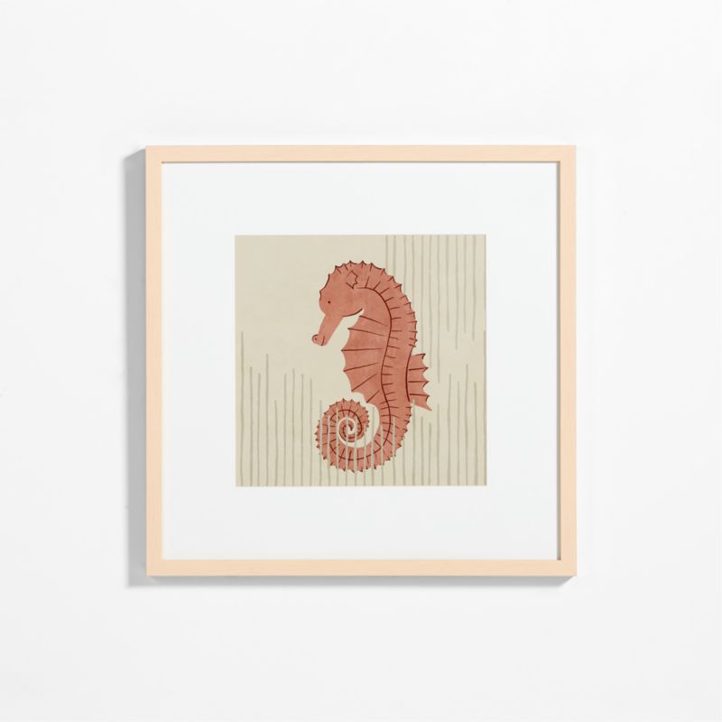 Seahorse Framed Wall Art Print + Reviews | Crate & Kids