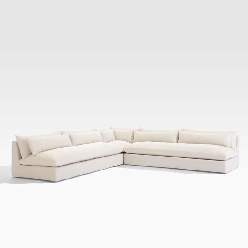 Seascape 3-Piece Upholstered L-Shaped Outdoor Sectional Sofa