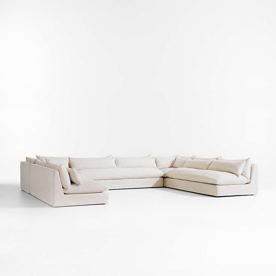 Seascape 5Piece Upholstered UShaped Outdoor Patio Sectional Sofa