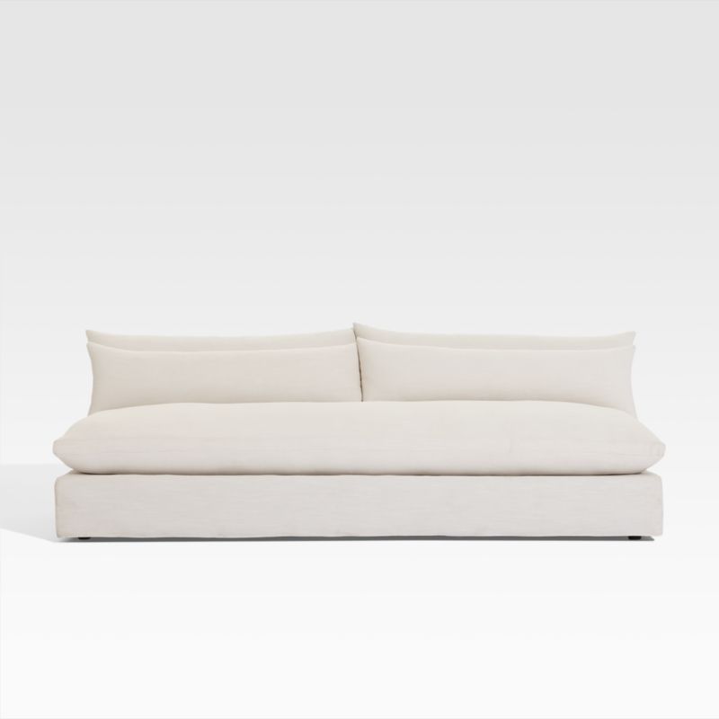 Seascape Upholstered Outdoor Sofa with Throw Pillows