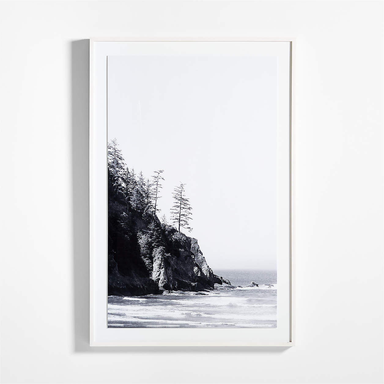 Seaside By Eric Muhr Black And White Photograph 40 X60 Framed Wall Art Print Crate And Barrel