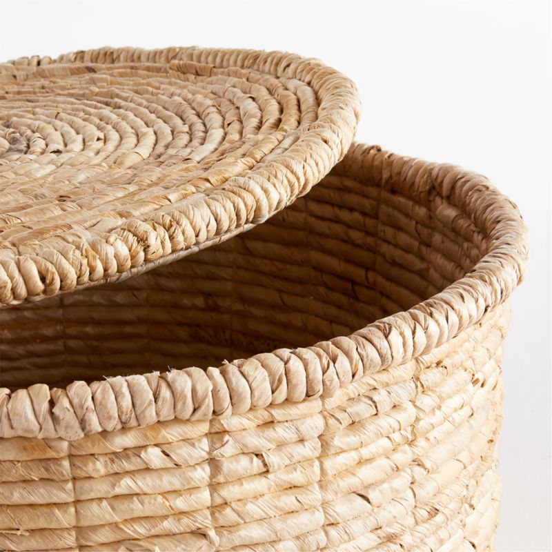 Seaton Large Round Woven Storage Basket with Lid - image 1 of 4