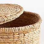 View Seaton Medium Round Woven Storage Basket with Lid - image 2 of 4